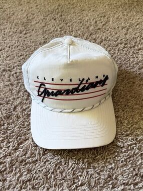 Cleveland Guardians White Rope-Accent Baseball Cap